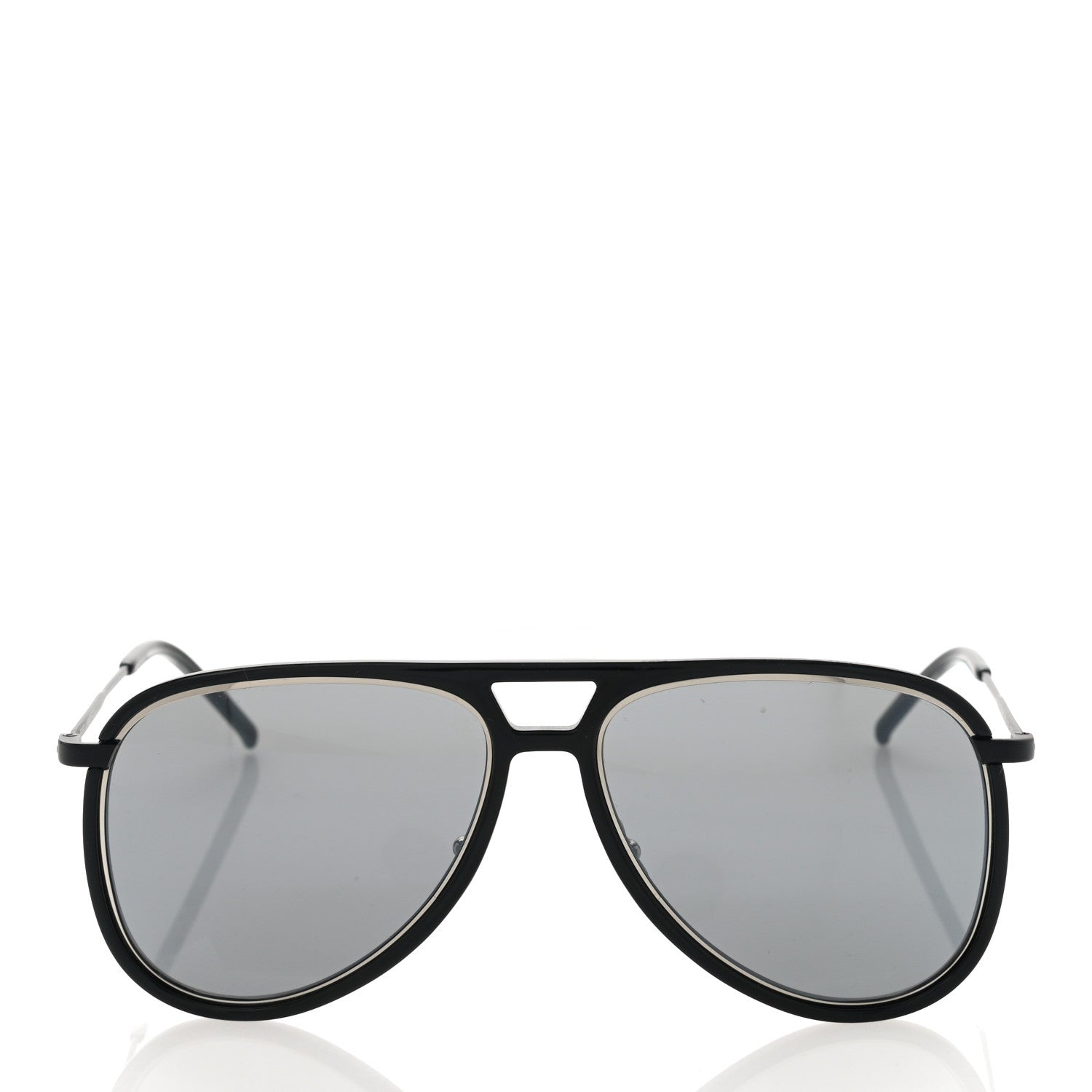 Saint Laurent Metal Aviator Classic 11 Rim Sunglasses Black 2 of 9