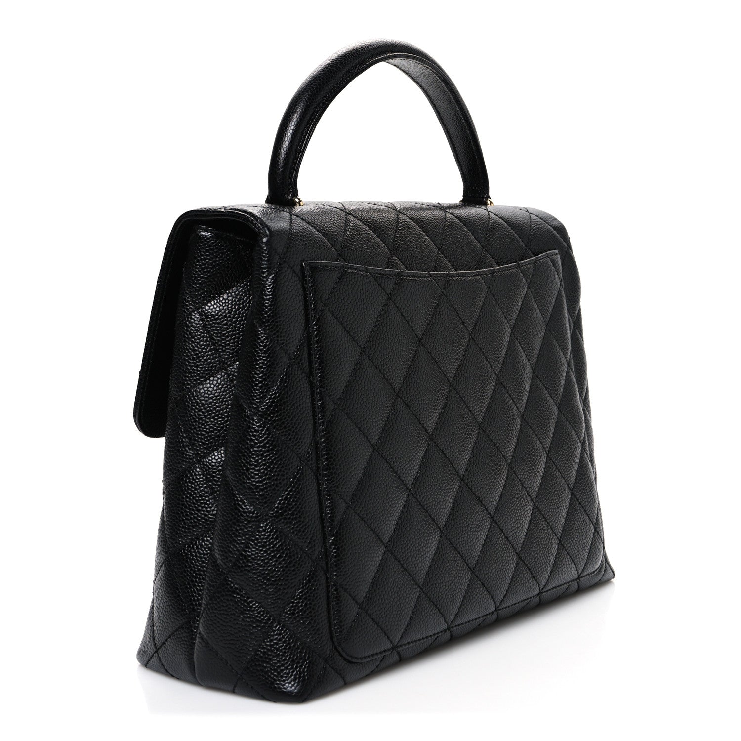 Chanel Caviar Quilted Jumbo Kelly Flap Black 3 of 10
