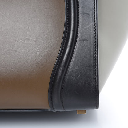 Celine Satin Calfskin Mini Tri-Color Luggage Dark Grey 18 of 19