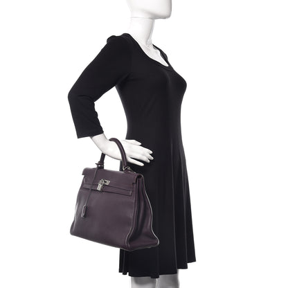 Hermes Togo Kelly Retourne 35 Raisin 2 of 51