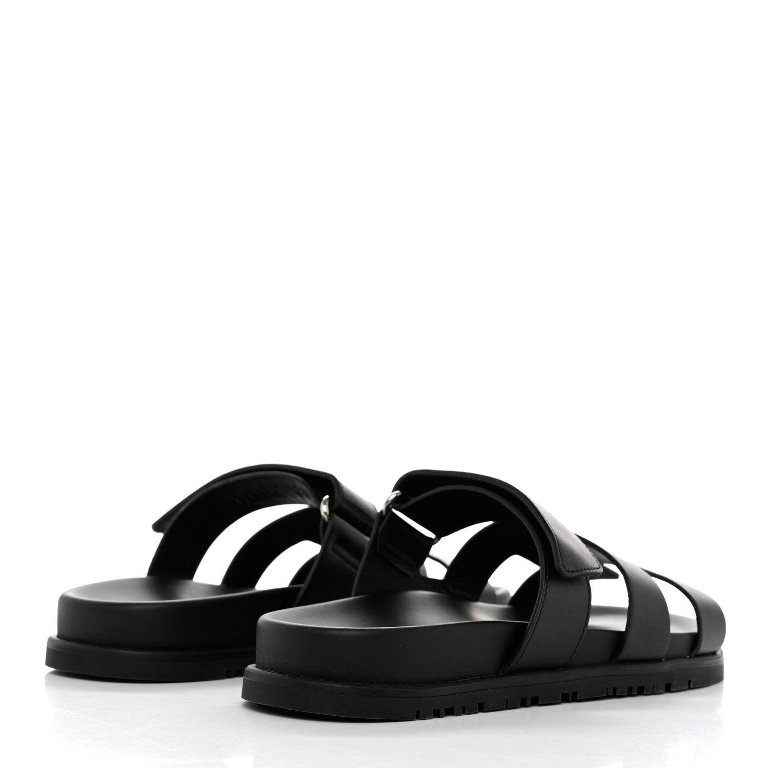 Hermes Calfskin Womens Chypre Sandals 37 Black 4 of 9