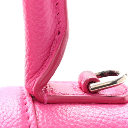 Balenciaga Grained Calfskin Tonal B Small Hourglass Top Handle Bag Acid Fuchsia 11 of 13