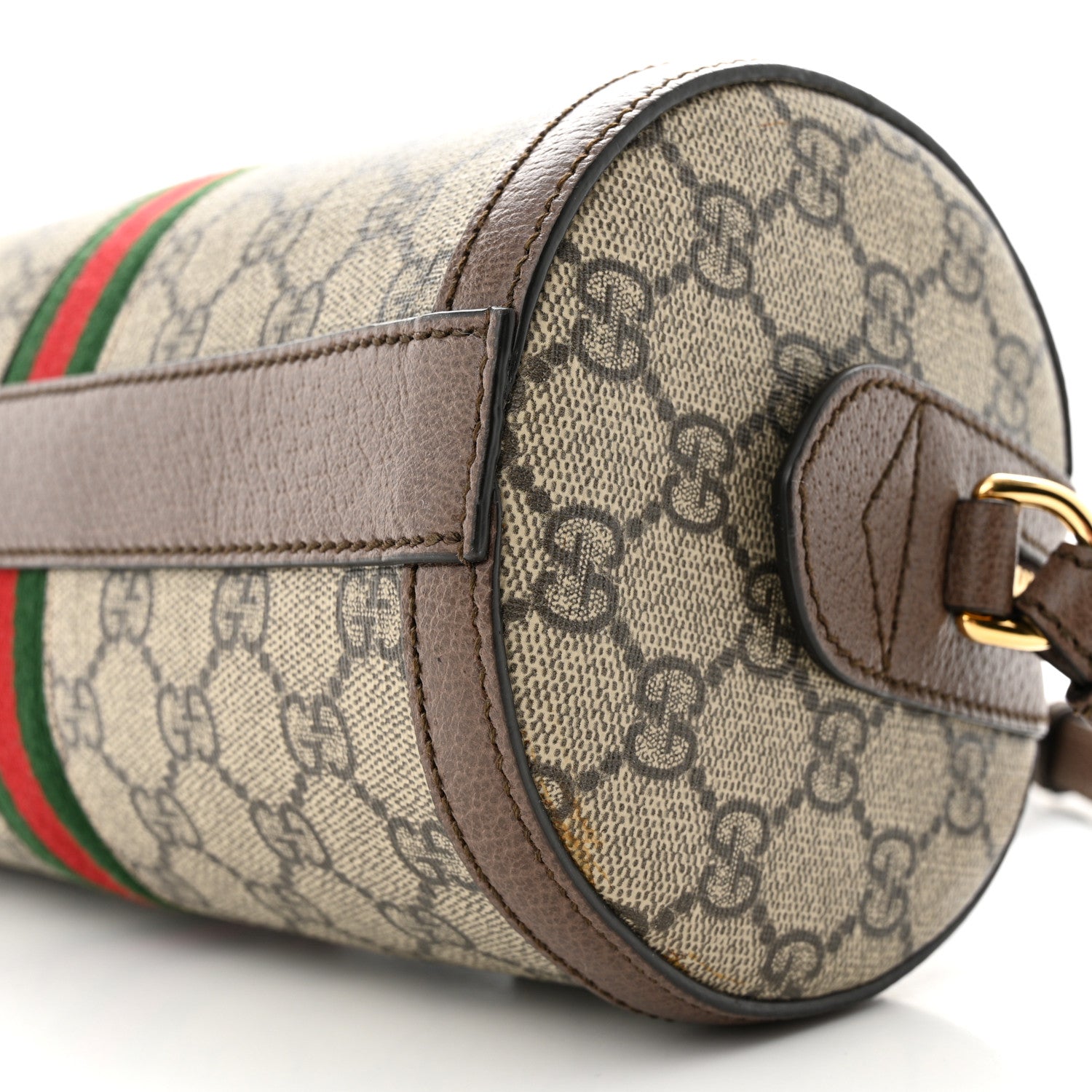 Gucci GG Supreme Monogram Web Small Ophidia Boston Bag Beige New Acero 10 of 13
