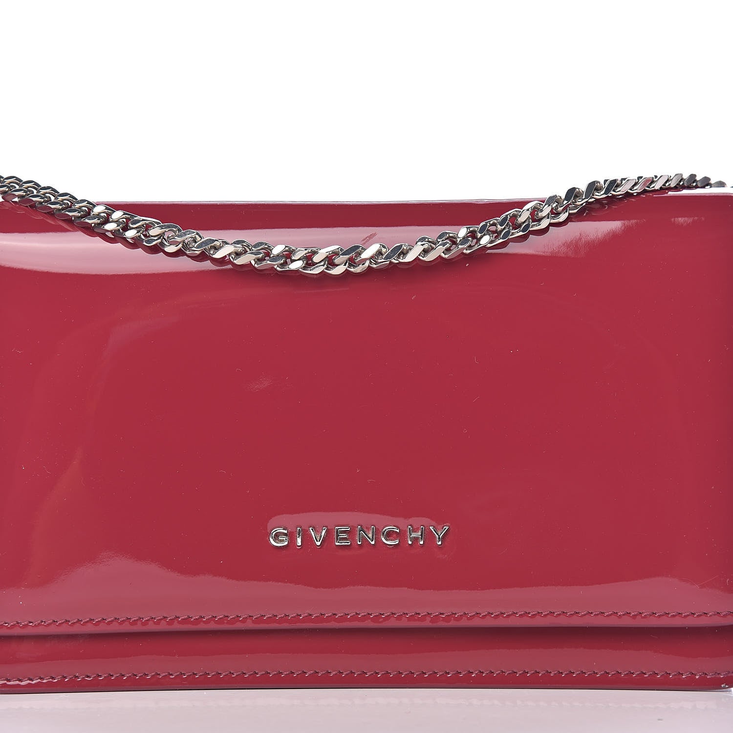 Givenchy Patent Pandora Chain Wallet Raspberry 9 of 10
