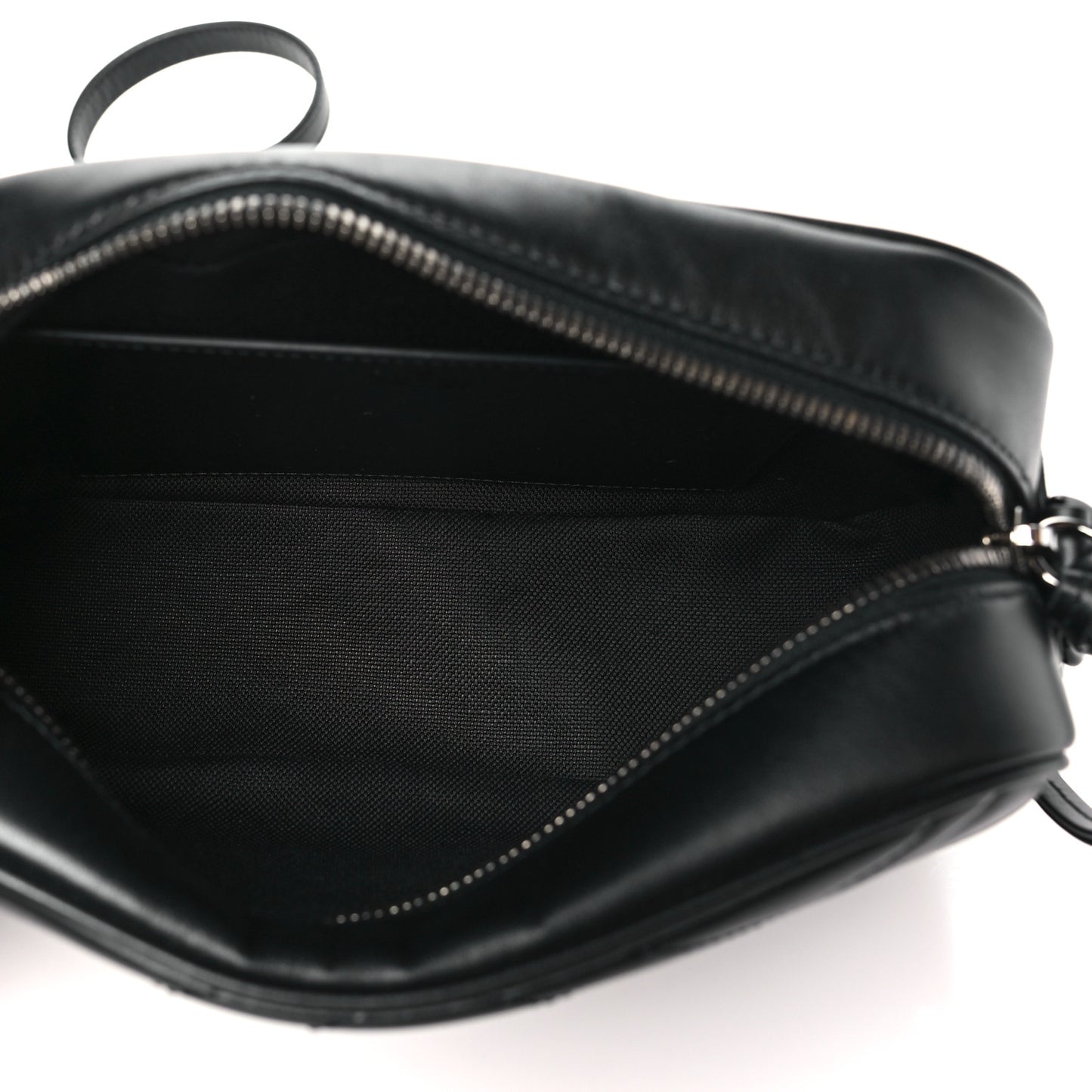 Calfskin Matelasse Monochrome Small GG Marmont Chain Shoulder Bag Black