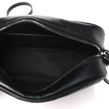 Gucci Calfskin Matelasse Monochrome Small GG Marmont Chain Shoulder Bag Black 5 of 11