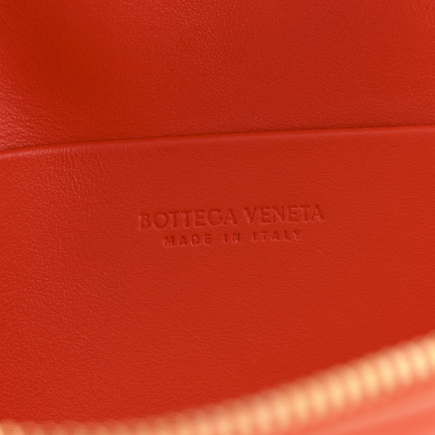 Calfskin Intrecciato Bang Bang Vanity Case Orange