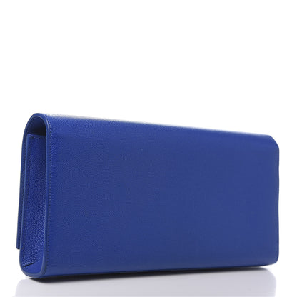 Saint Laurent Grain De Poudre Classic Monogram Cassandre Clutch Blue Majorelle 3 of 10