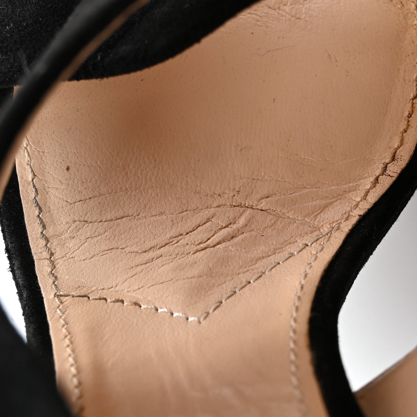 Suede Platform Sandals 38 Black