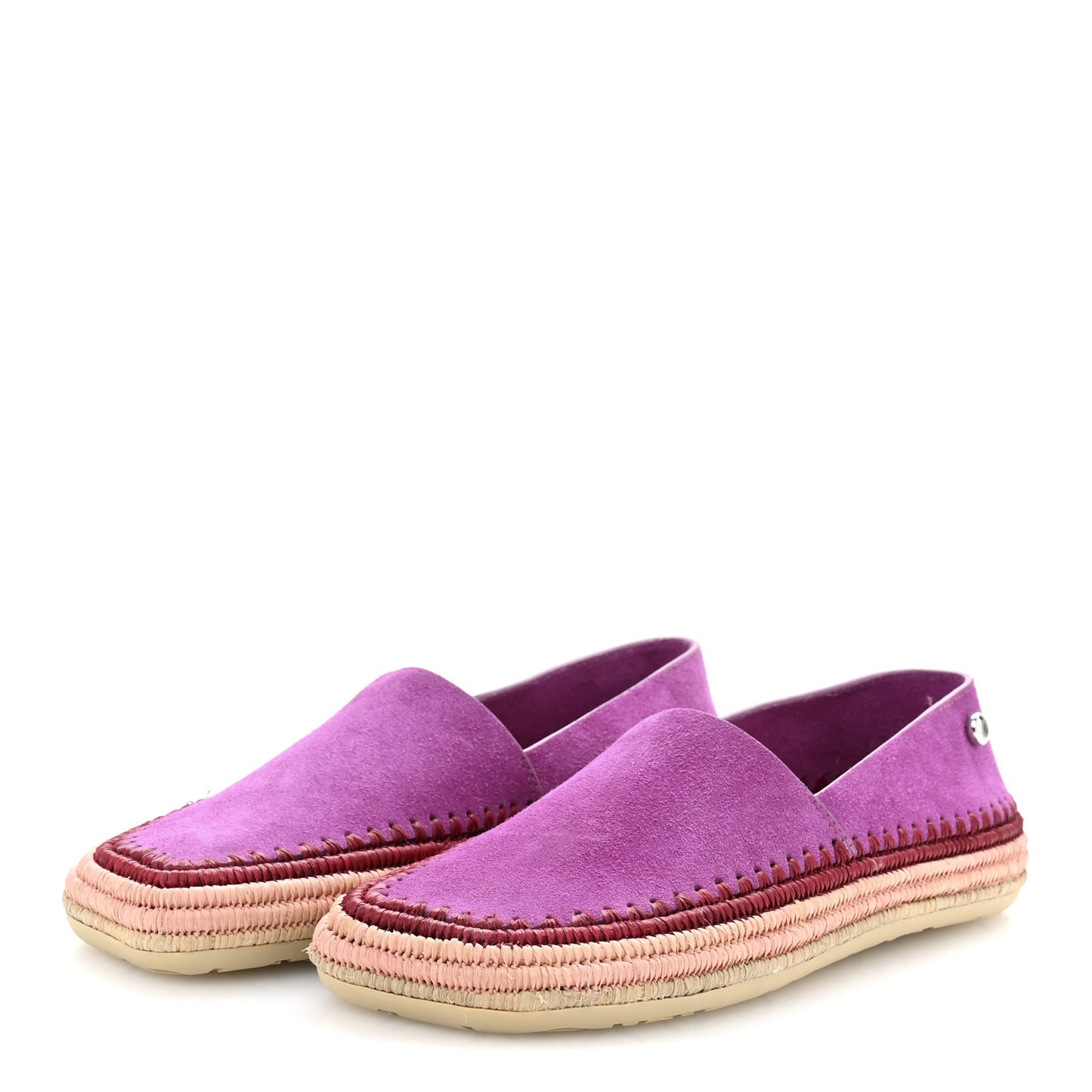Suede Raffia Rio Slipper 38 Fuchsia