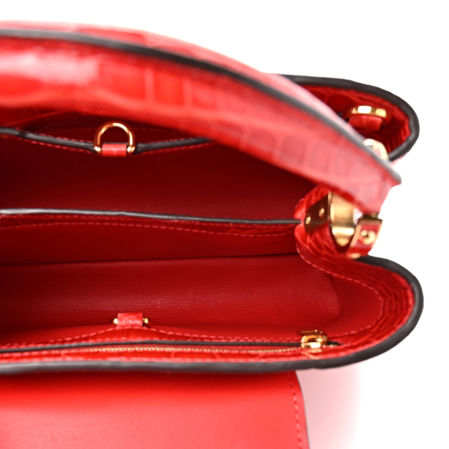 Louis Vuitton Alligator Capucines BB Red 5 of 9