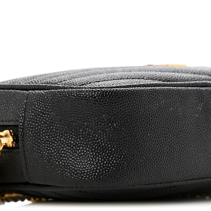 Saint Laurent Grain De Poudre Matelasse Monogram Mini Lou Camera Bag Black 9 of 13