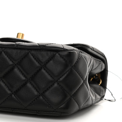 Chanel Lambskin Quilted Mini Pearl Crush Flap Black 9 of 10