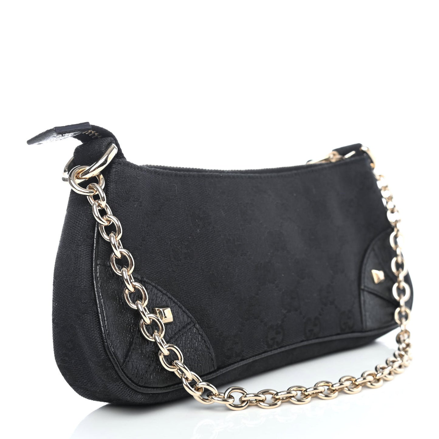 Monogram Horsebit Nail Chain Pochette Black