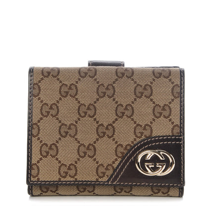 Gucci Monogram New Britt French Wallet Dark Brown 1 of 8