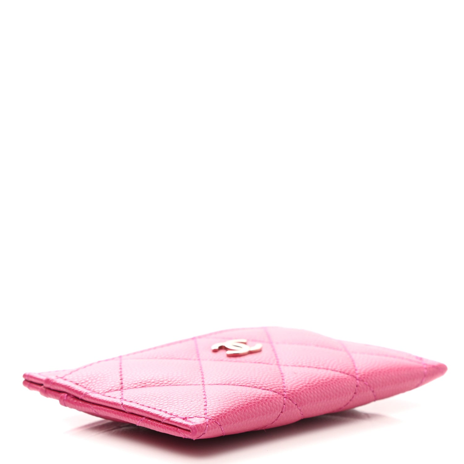 Chanel Caviar Quilted Card Holder Fuchsia 4 of 9