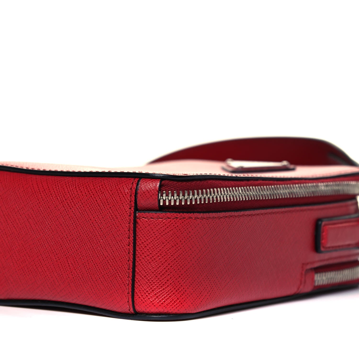 Prada Saffiano Travel Brique Crossbody Messenger Bag Fuoco 9 of 9