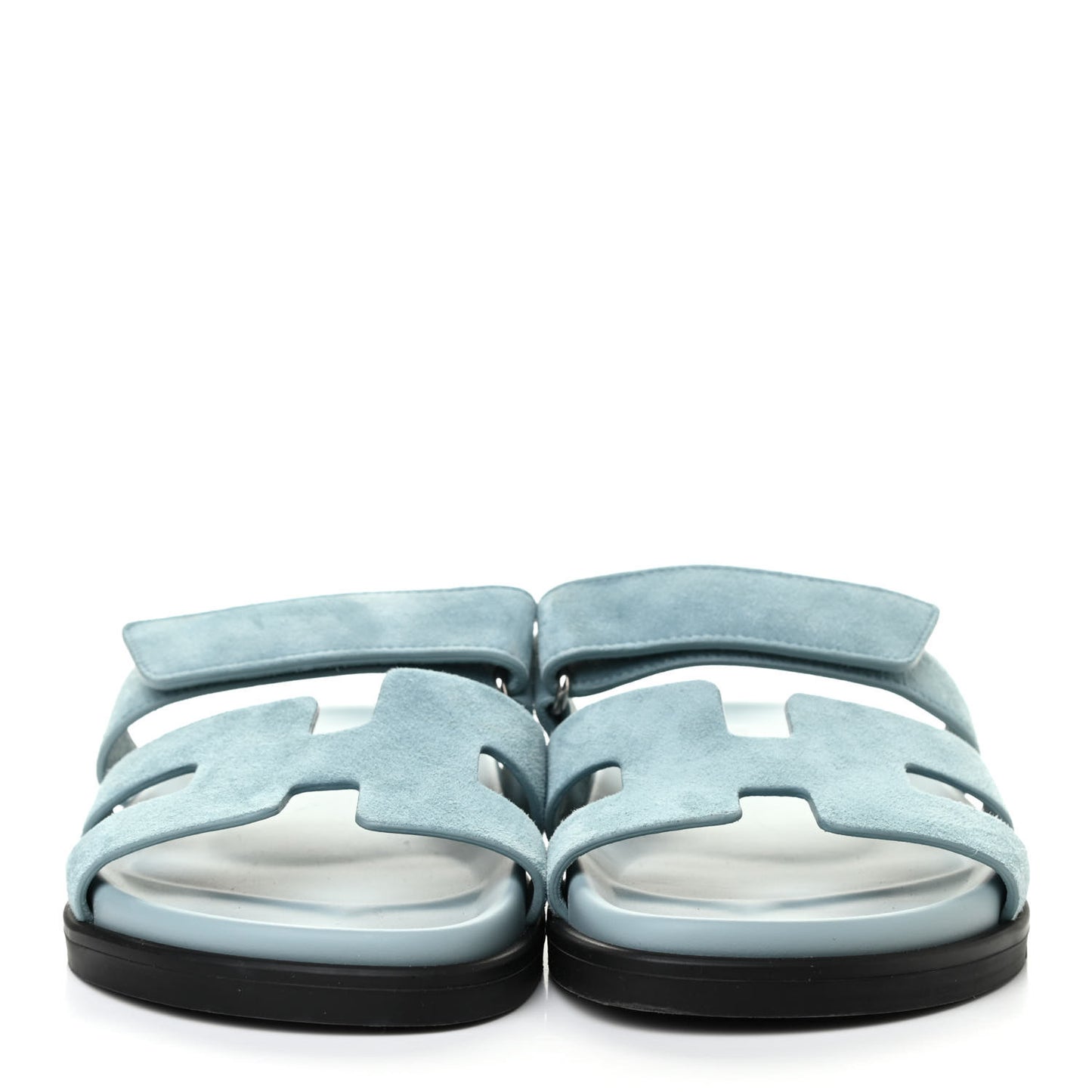 Suede Goatskin Womens Chypre Sandals 39.5 Vert d'eau