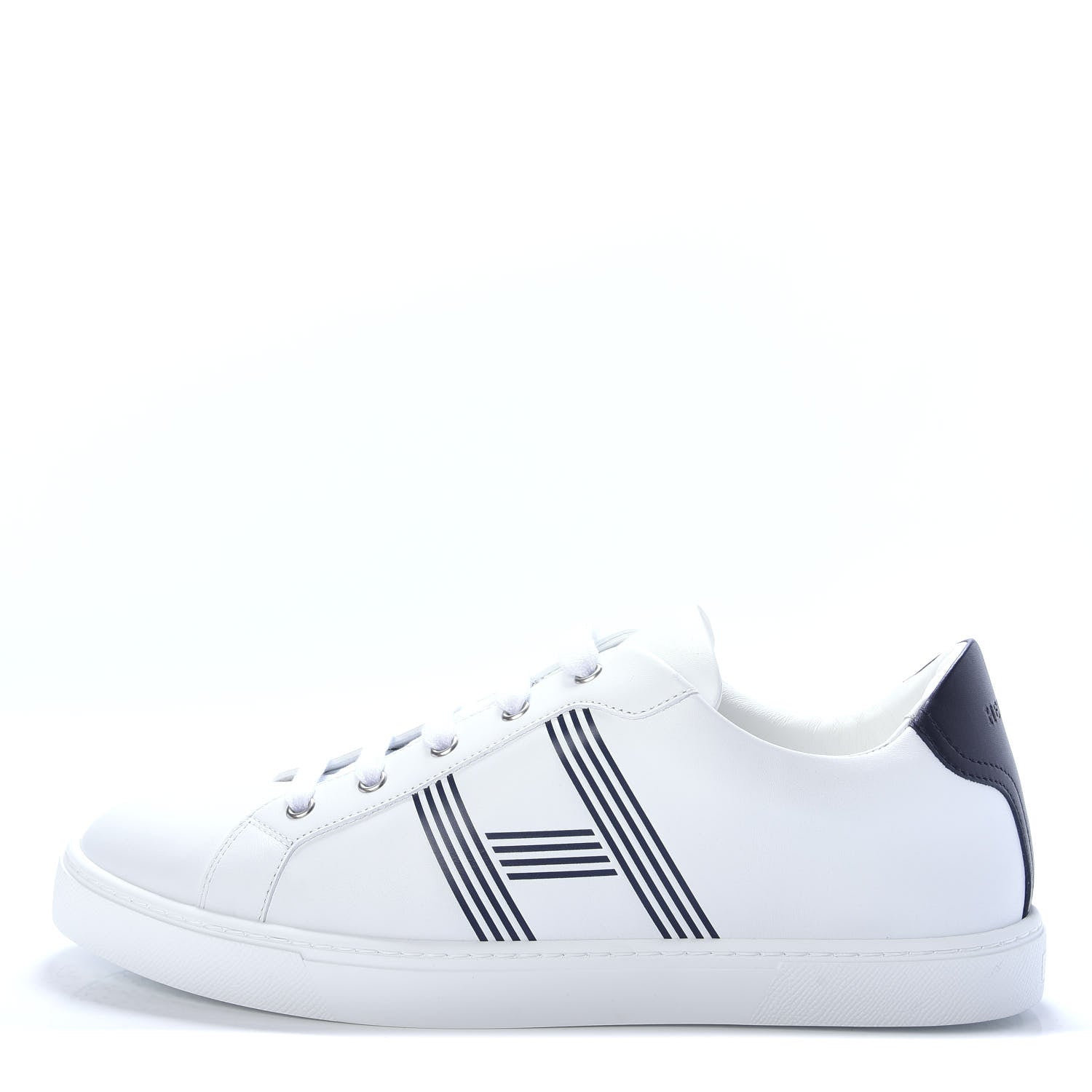 Hermes Calfskin Mens Avantage Sneakers 44 White Marine 1 of 12