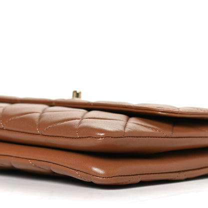 Chanel Lambskin Quilted Medium Trendy CC Flap Light Brown 12 of 12