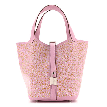 Hermes Swift Lucky Daisy Picotin Lock 18 PM Mauve Sylvestre 1 of 11