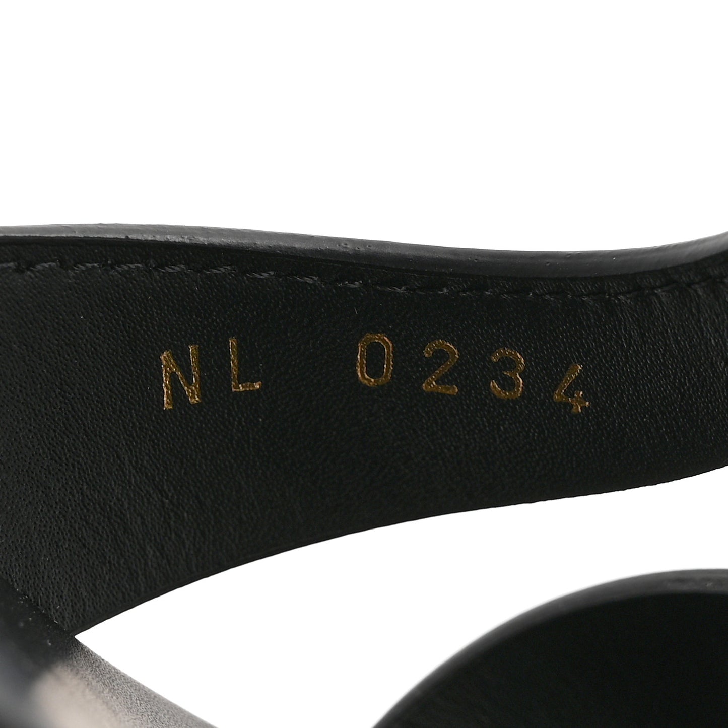 Calfskin LV Isola Flat Sandals 40 Black