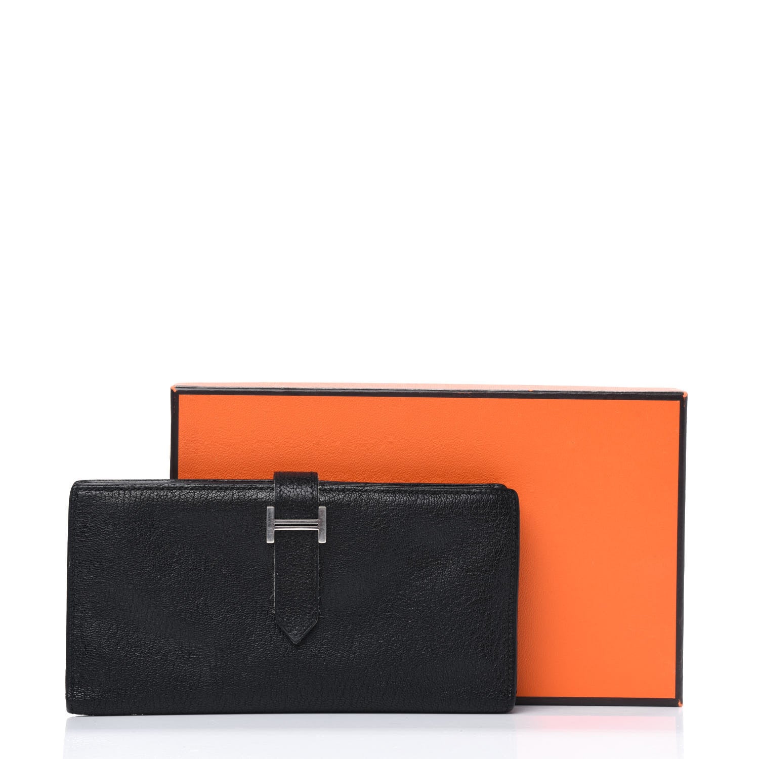 Hermes Chevre Mysore Bearn Gusset Wallet Black 19 of 19
