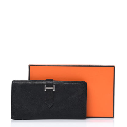 Hermes Chevre Mysore Bearn Gusset Wallet Black 19 of 19