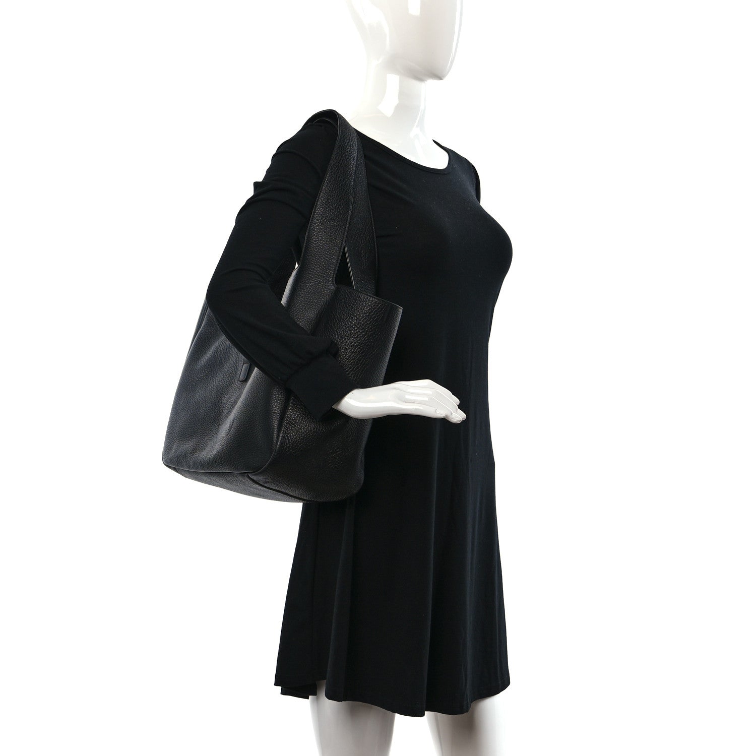 Saint Laurent Grained Deerskin Bea Tote Black 2 of 10