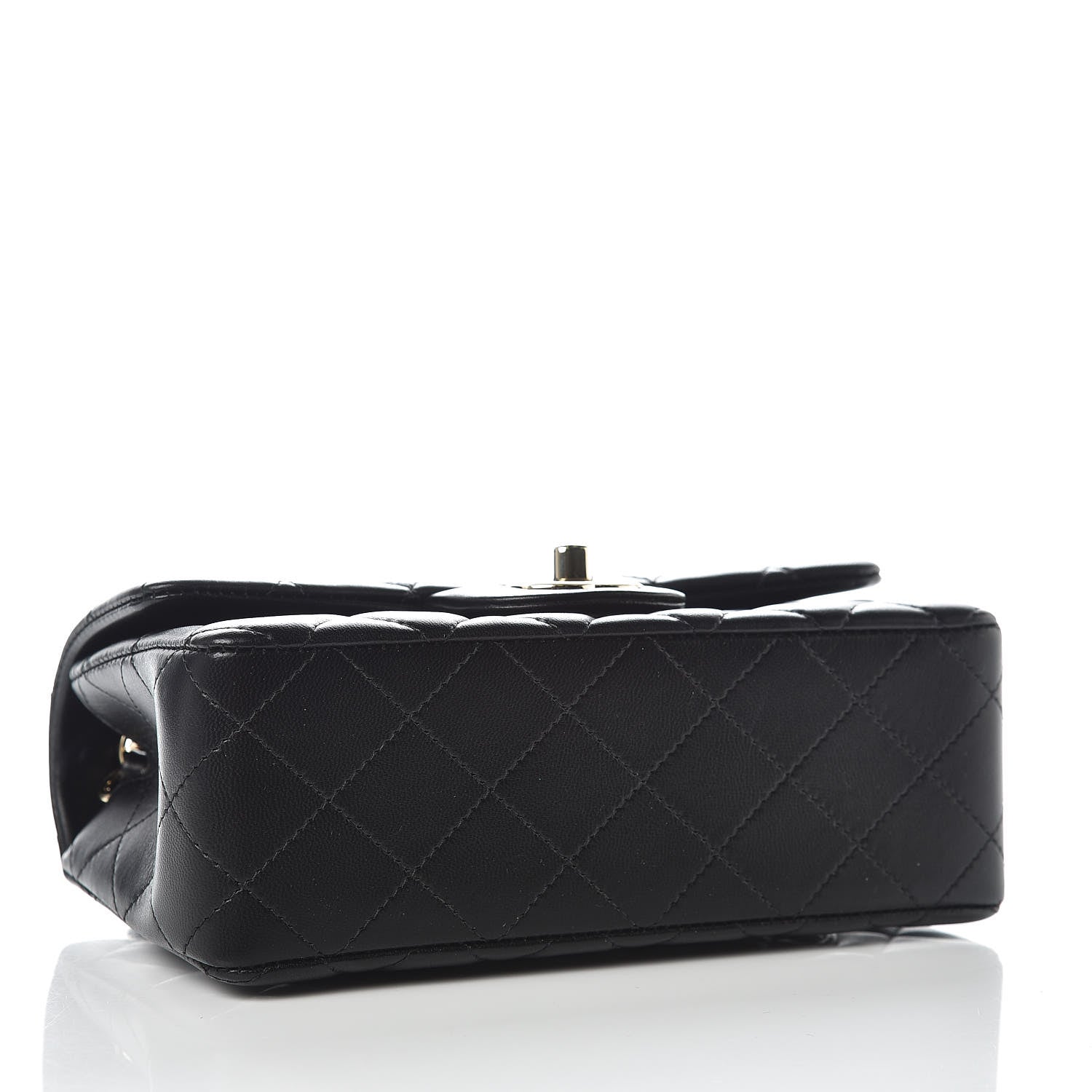 Chanel Lambskin Quilted Mini Rectangular Flap Black 4 of 10