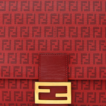 Fendi Zucchino Spalmati Vitello Mama Baguette Bordeaux Rubino 8 of 14
