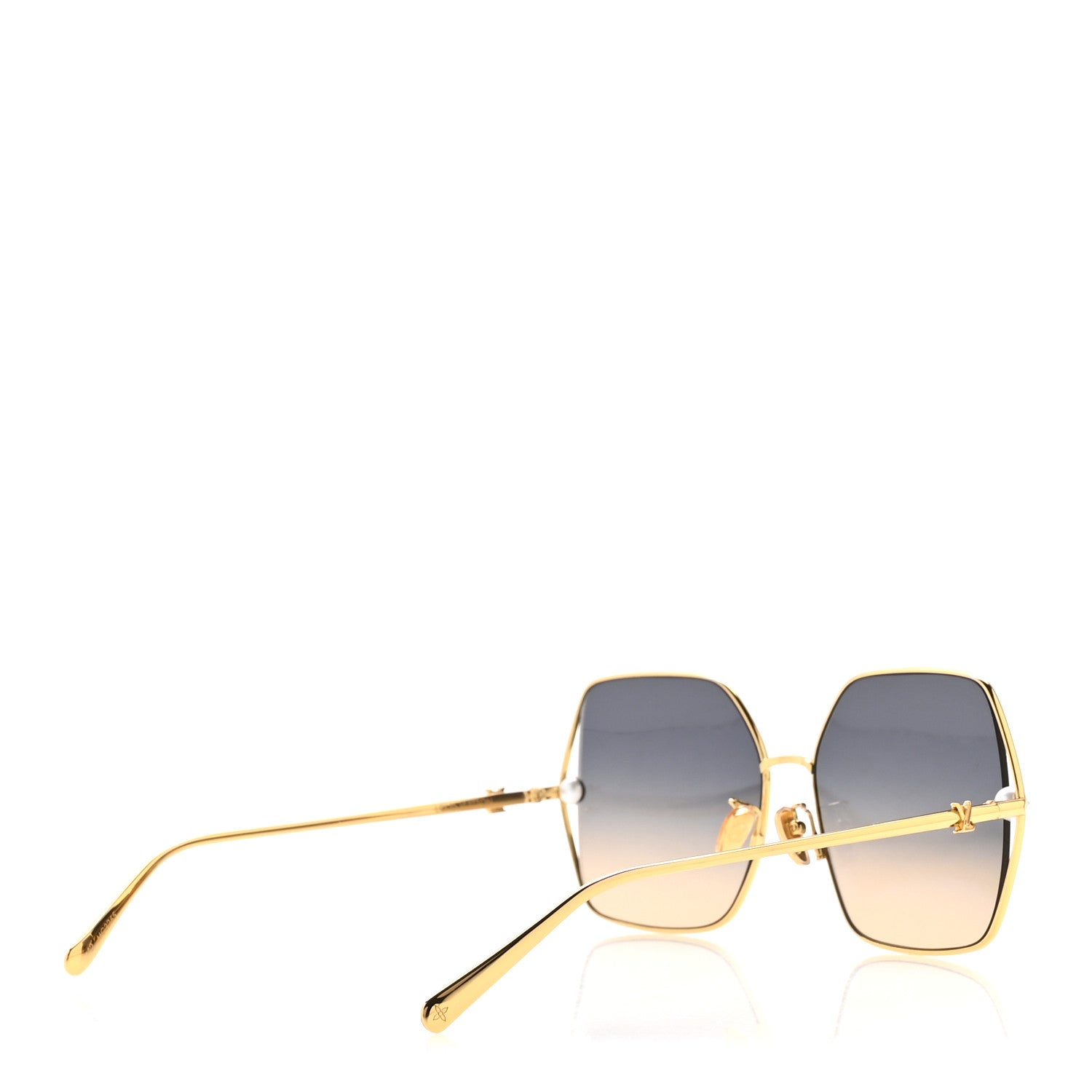 Louis Vuitton Metal Pearl Twirl Square Z2994U Sunglasses Gold 3 of 8