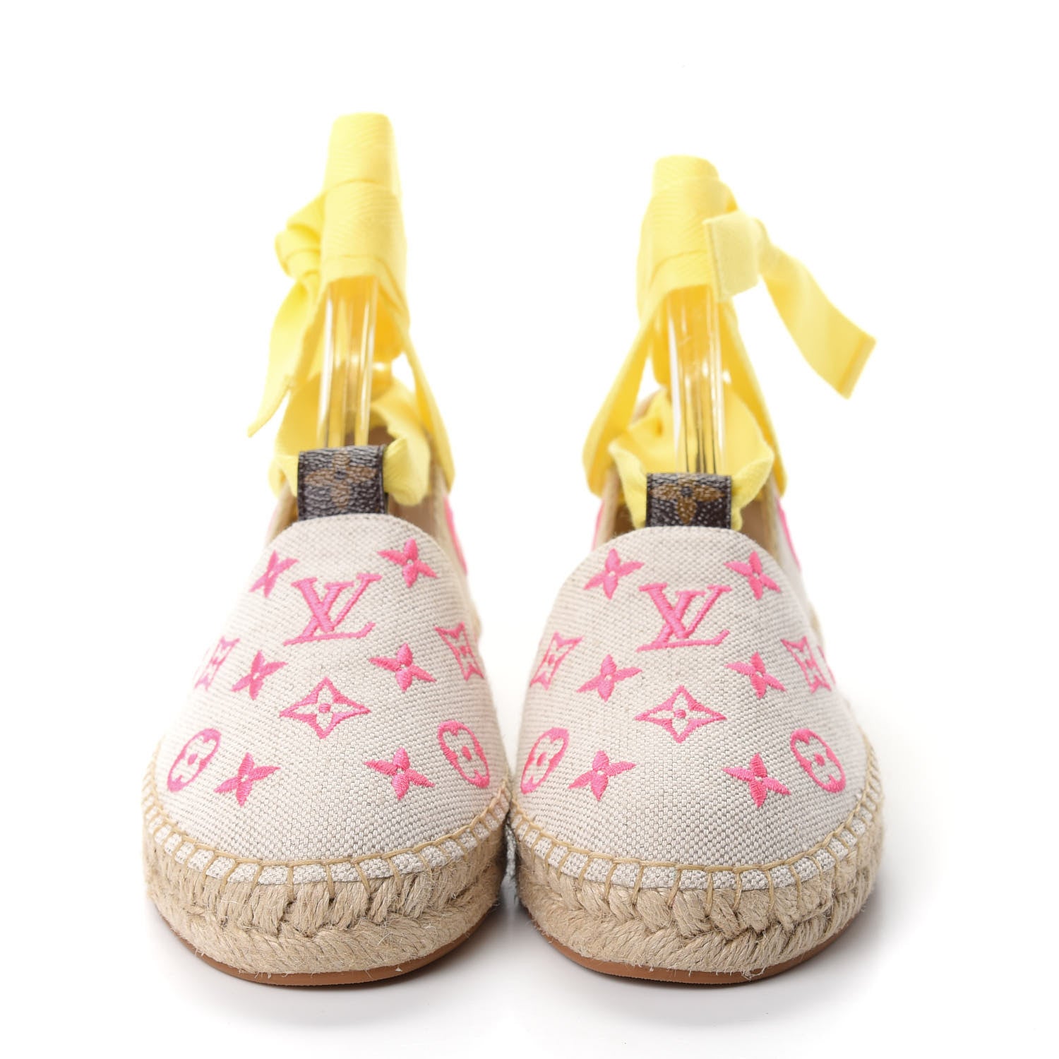 Louis Vuitton Canvas Monogram Starboard Espadrille Flats 38 Rose Pop 2 of 11