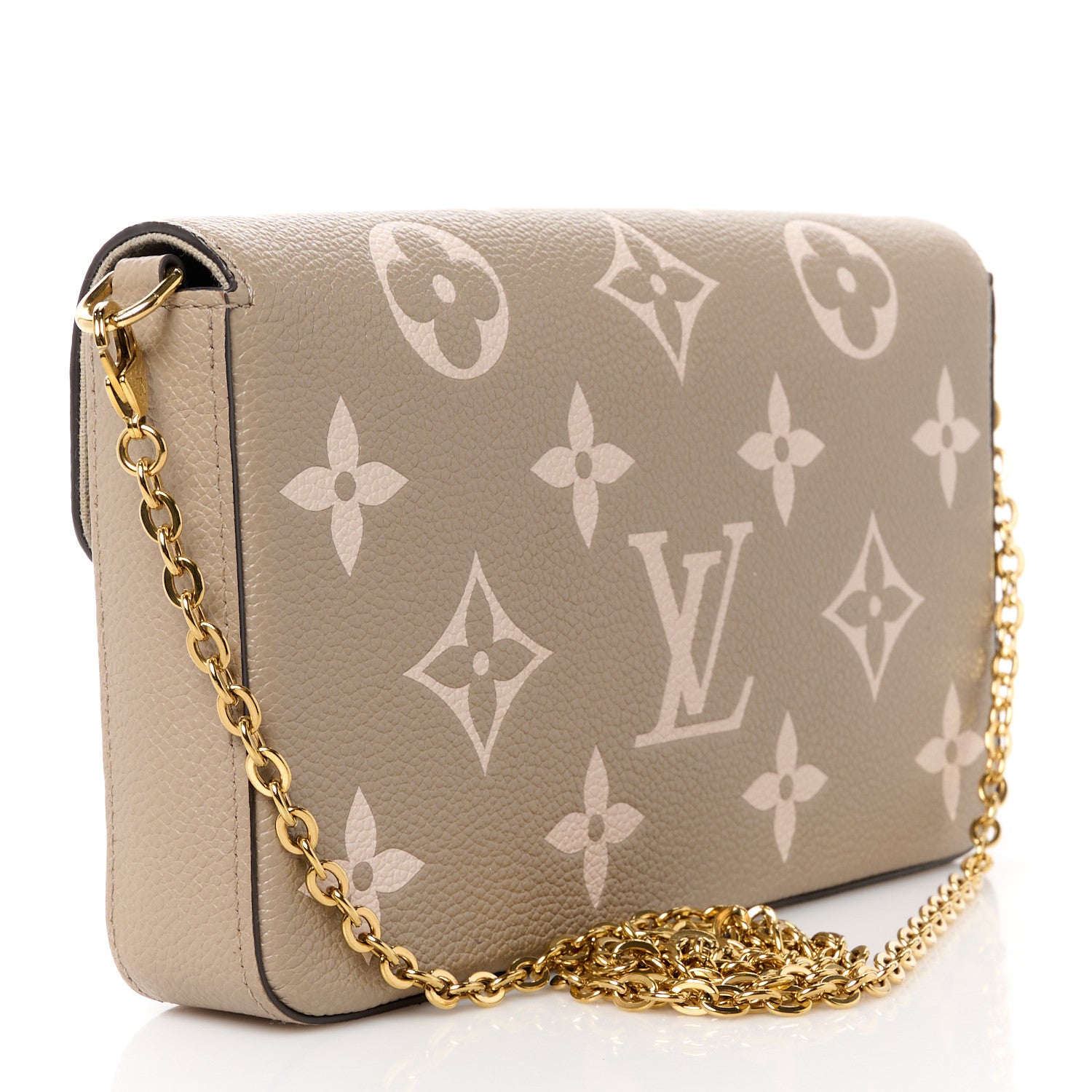 Louis Vuitton Empreinte Monogram Giant Felicie Pochette Tourterelle Creme 4 of 16
