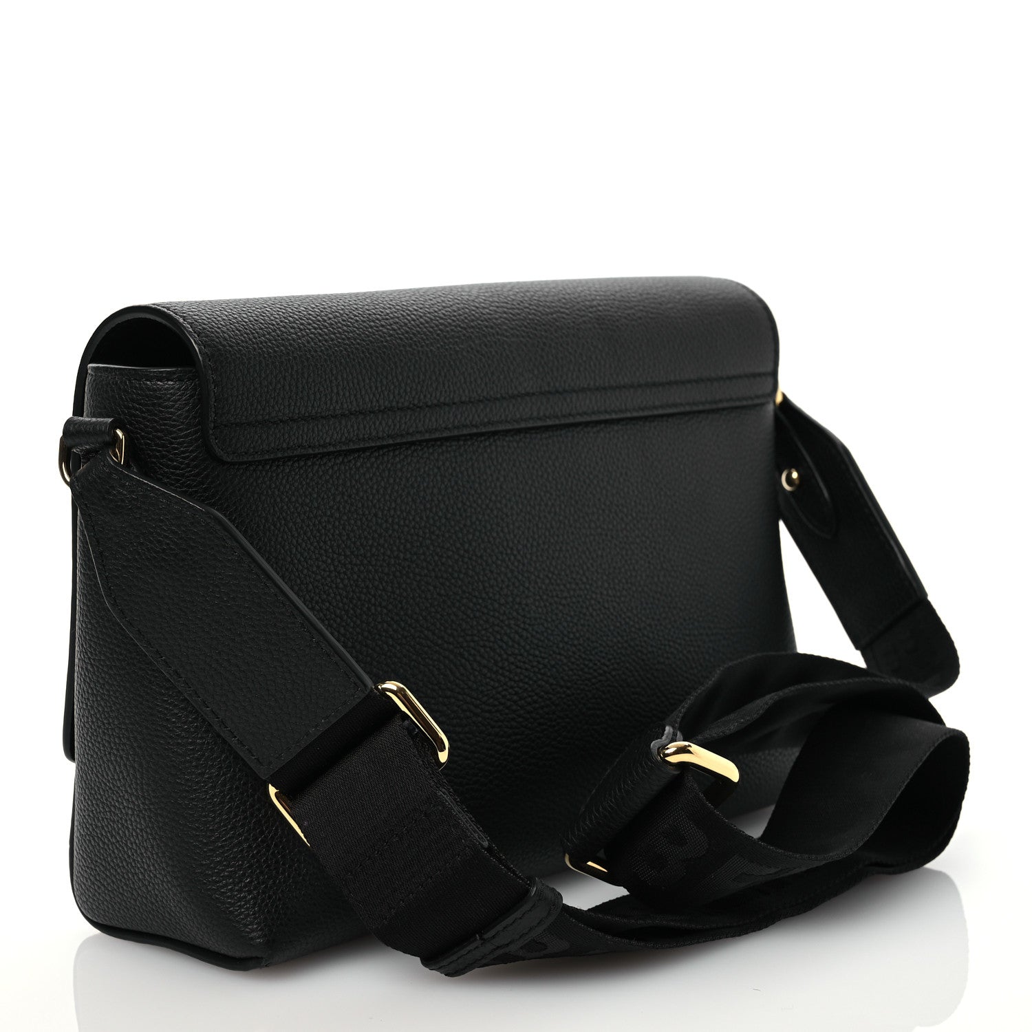 Burberry Grainy Calfskin Vintage Check Note Crossbody Bag Black 3 of 10