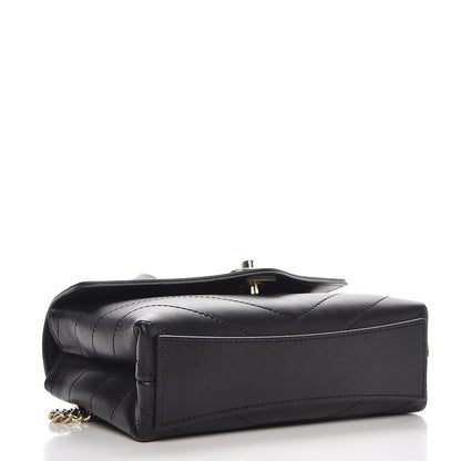 Chanel Calfskin Chevron Stitched Coco Waist Bag Black 4 of 7