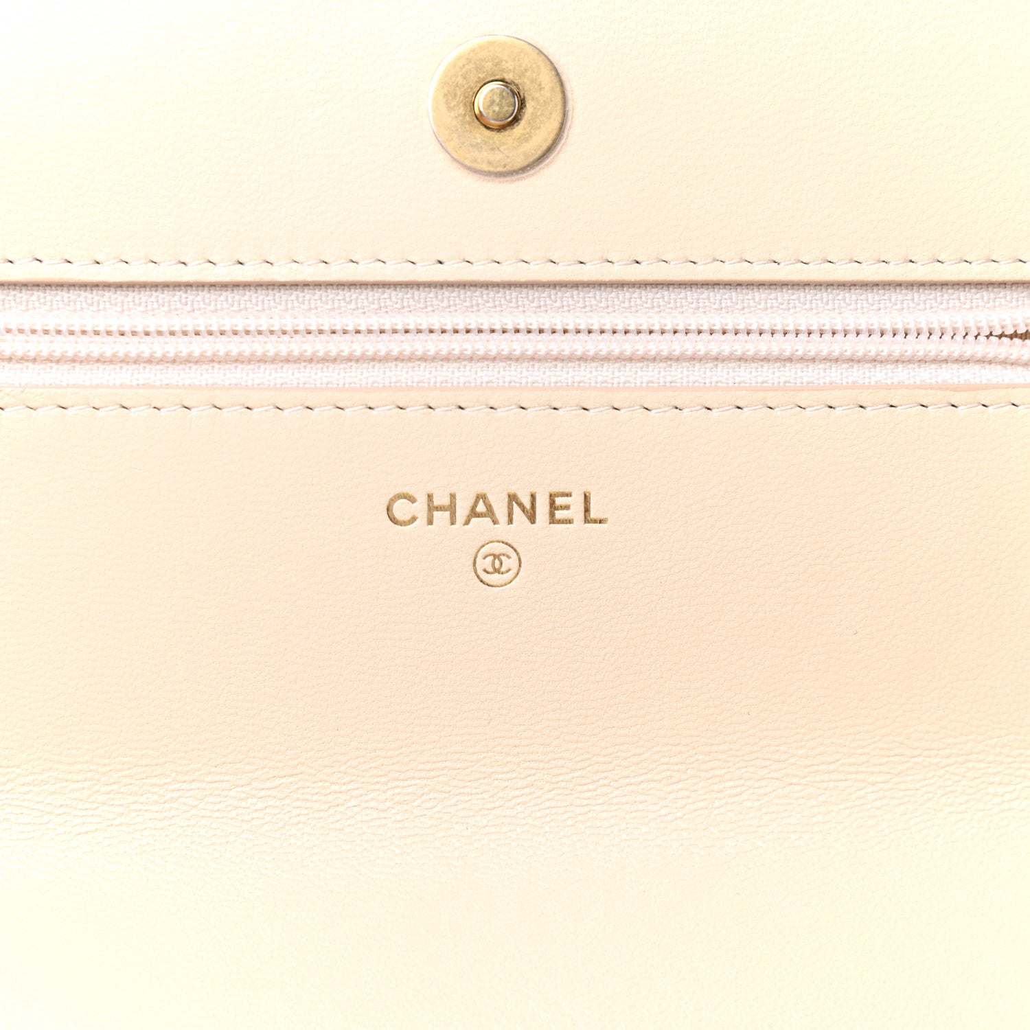 Chanel Goatskin Quilted Chanel 19 Wallet On Chain WOC Light Beige 6 of 10