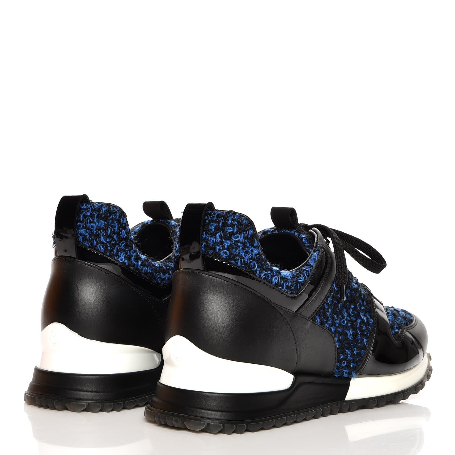 Louis Vuitton Calfskin Tweed Run Away Sneakers 37.5 Blue 4 of 8