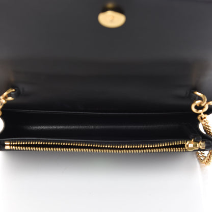 Saint Laurent Smooth Calfskin Classic Monogram Kate Tassel Chain Wallet Black 5 of 13