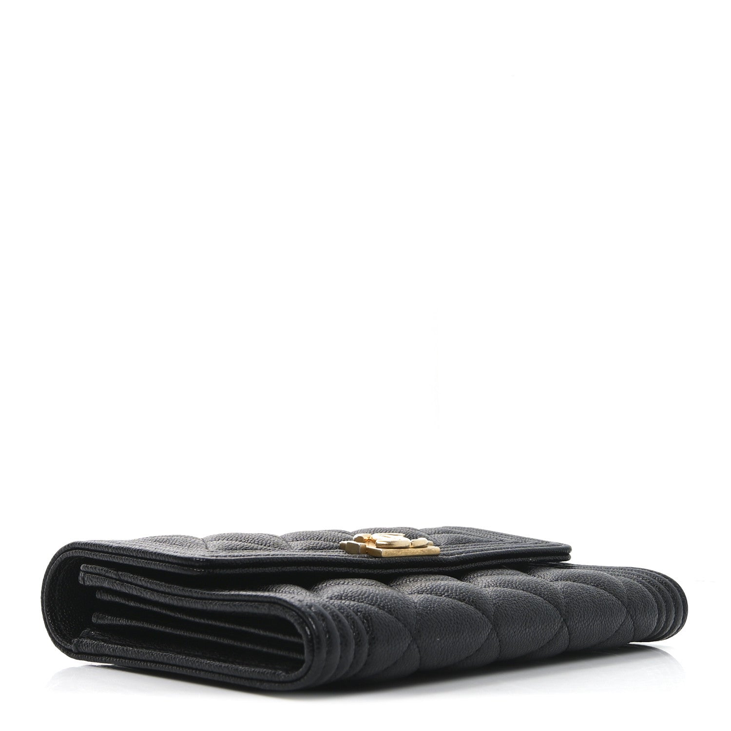 Chanel Caviar Quilted Medium Boy Flap Wallet Black 4 of 8