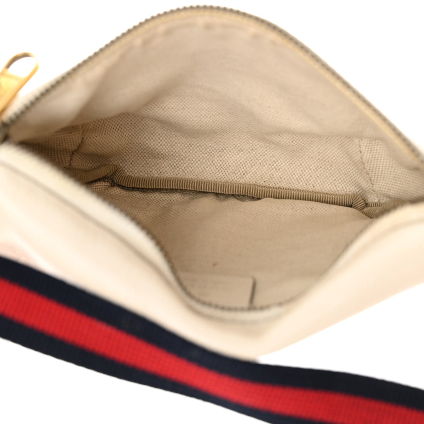 Grained Calfskin Small Logo Belt Bag White