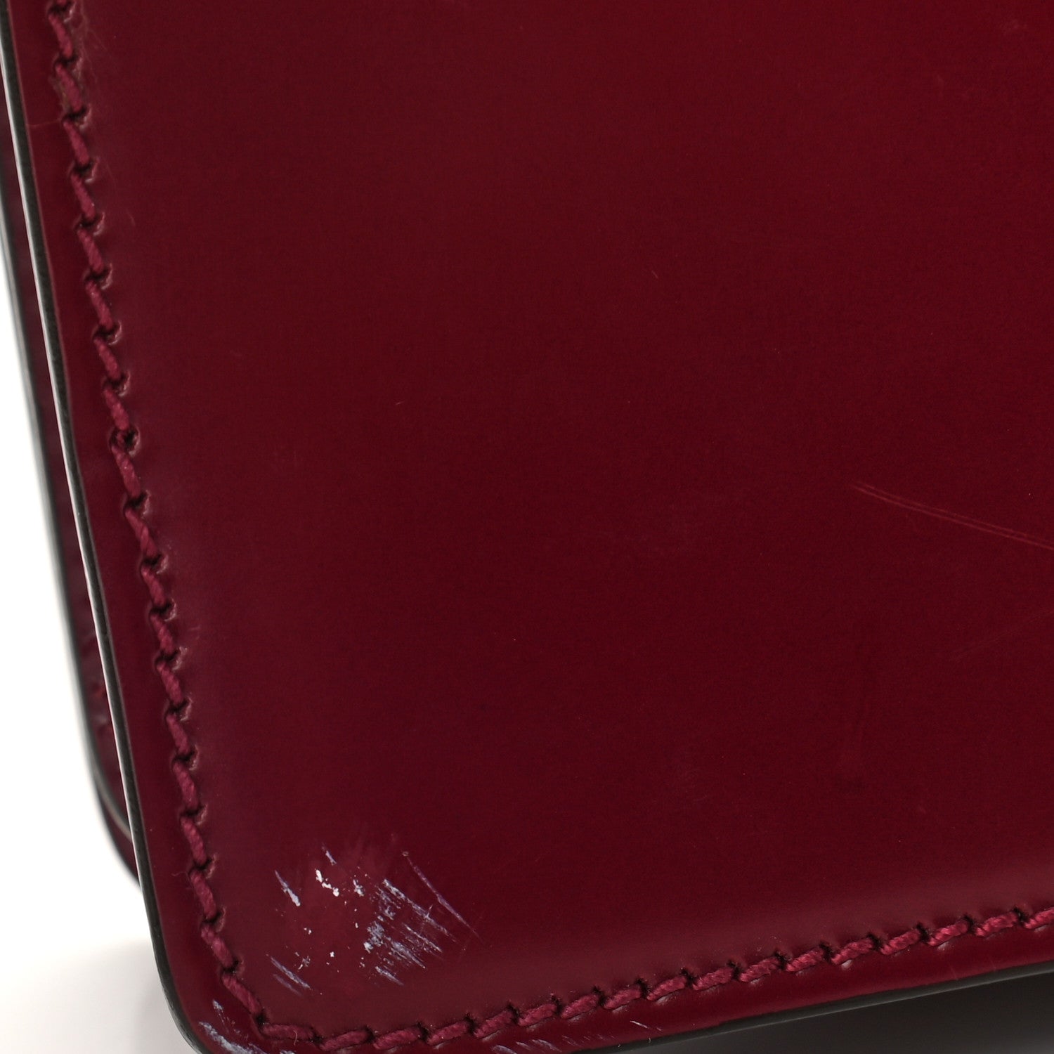 Gucci Regent Calfskin Small Lady Lock Briefcase Clutch Purple Wine 11 of 12