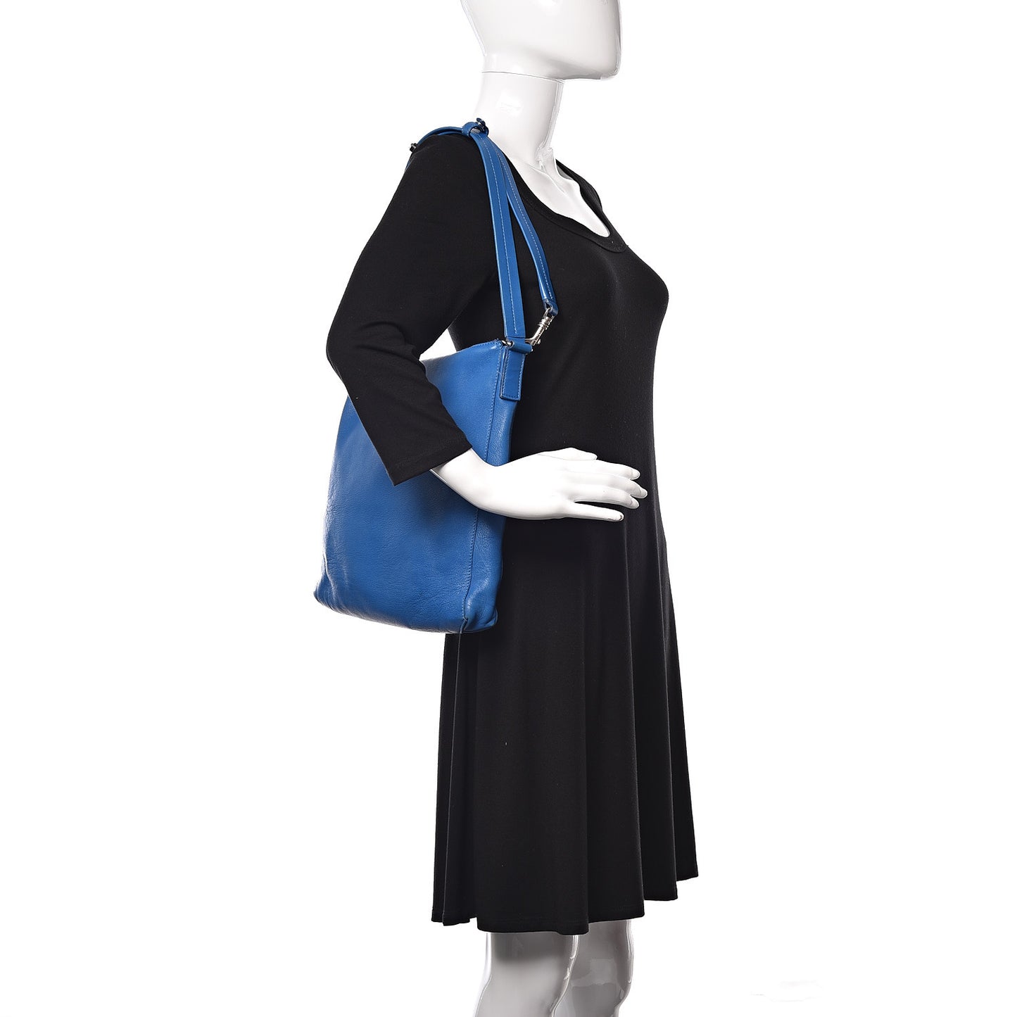 Lambskin Crossbody Adjustable Bag Blue
