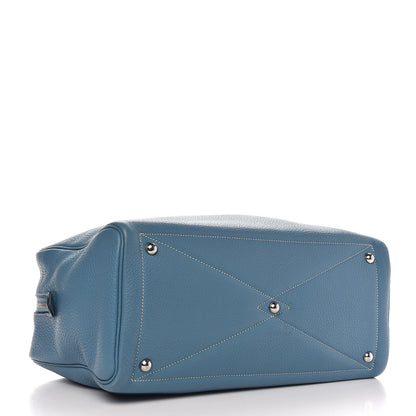 Hermes Taurillon Clemence Victoria II 35 Blue Jean 4 of 8