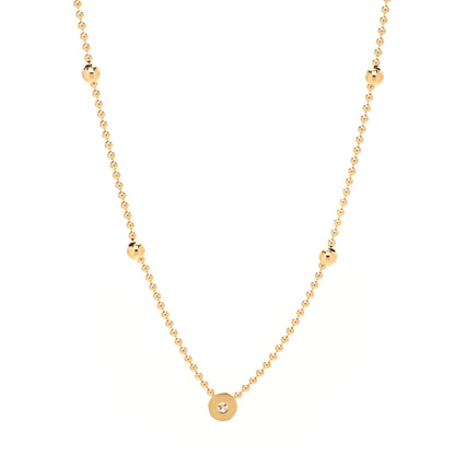 Roberto Coin 18K Yellow Gold Diamond Alternating Bead Chain Necklace 4 of 6