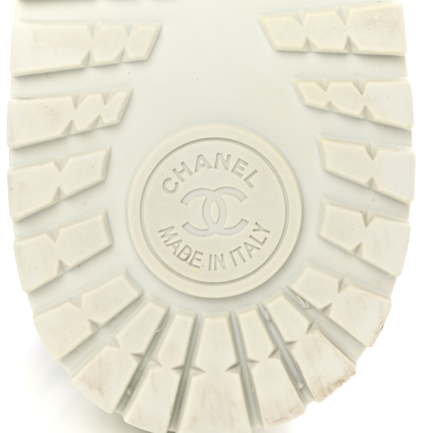 Chanel Aged Calfskin Lace Up Cap Toe Sneakers 39 White Gold 8 of 8