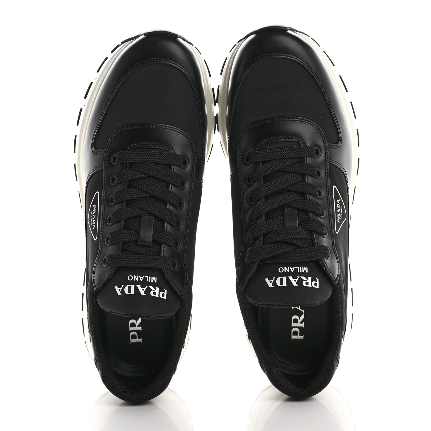 Spazzolato Rois Nylon Triangle Logo Mens Low Top Sneakers 9 Black