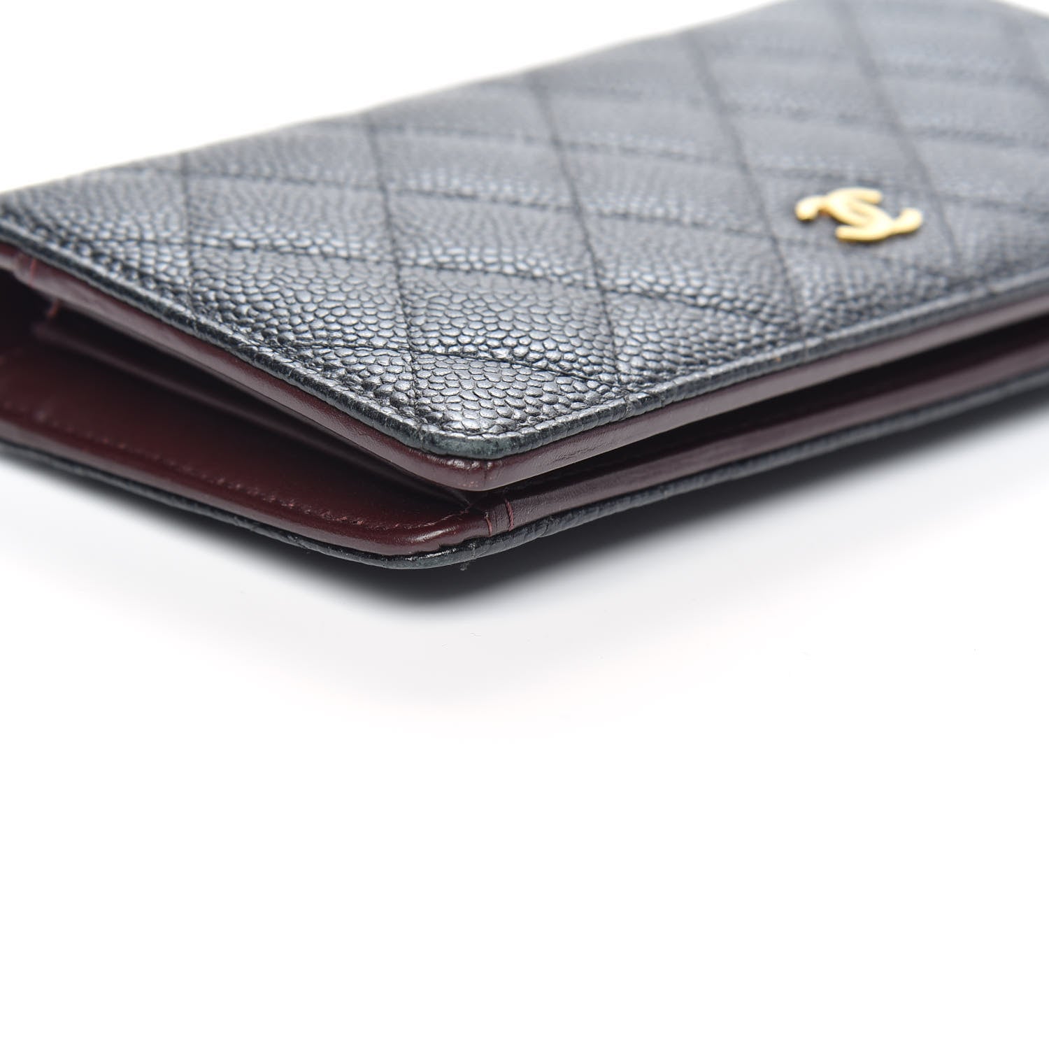 Chanel Caviar Quilted Yen Wallet Black 8 of 10