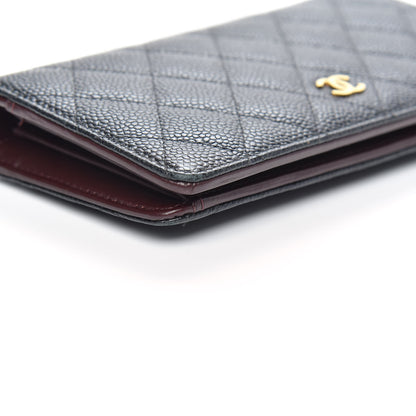Chanel Caviar Quilted Yen Wallet Black 8 of 10