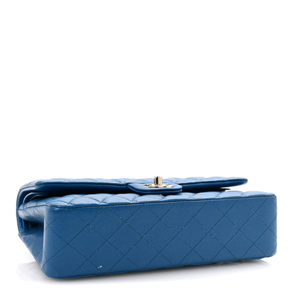 Chanel Caviar Quilted Medium Double Flap Blue 4 of 10